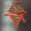 Baddräktdesigners bikini sommar badkläder för kvinnor skjuter upp vadderade bikinis set damer sexiga underkläder3027