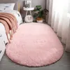 Tapis ovale pour salon, grande taille, en peluche, moelleux, chambre à coucher, lit d'enfant, tapis de pied poilu et doux, décoration de maison, 230221