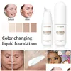 Foundation Yanqina 30 ml Farbwechselflüssigkeit Oilcontrol Concealer Creme Feuchtigkeitsspendende langanhaltende Make-up-Grundlagen Drop Delivery Hea Dhtjx