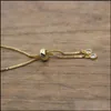 Bedelarmbanden gesneden Irregar Crystal Charms Gold Chain Bracelet Natural Quartz Stone Stones For Women Me Baby Drop Delivery Sieraden DHPGA