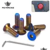 Andere auto -onderdelen PQY 6PC/LOVER Burnt Titanium stuurwielbouten passen veel wielen werken Bell Boss Kit PQYLS06CRT Drop Delivery M DHPYZ