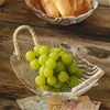Plates Japanese Vintage Handle Glass Fruit Tray Household Storage Candy Box Dry Plate Holder Platter