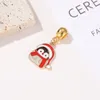 Se encaixa em pulseiras originais de pandora 20pcs encantos de prata miçangas de esmalte de ouro pendente de pinguims de pingar