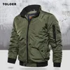 Mäns jackor Militärjacka herrarna Slim Bomber Jacka Aurumn Winter Men Ytterkläder Casual Long Sleeve Jackes and Coats Mens Clothing Plus Size 230221