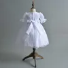 Robes de fille 1 an bébé fille robe blanche princesse mariage formel robe mode infantile baptême baptême bébé vêtements RBF184016 W0221