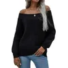 Women's Sweaters Kayotuas Women Sweater Off-the-Shoulder Slash Neck Solid 6 Colors Pullover Ladies Casual Fashion Tops Knitwear