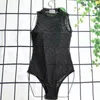 Lace Bodysuit Swim Wear Jumpsuit Sleeveless Hollow Bodysuits Black Fashion Black Lace Bathing Suit Summer Swimsuit One Piece for Women