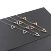Pendanthalsband Martick Personlighet Rock Style Link Chain Halsband Fem stycken ihåliga trianglar Design för Woman Party Jewelry P169