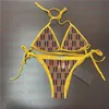 Baddräktdesigners bikini sommar badkläder för kvinnor skjuter upp vadderade bikinis set damer sexiga underkläder3027