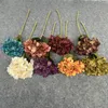 Decorative Flowers & Wreaths 5 Pieces / Set Artificial Hydrangea Wedding Flower Branch Head Decoration Birthday Party Embellishment