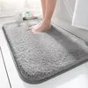 Toiletbrekbekledingen badkamer super dikke pluis vezel bad mat doucheruimten s chenille vloer absorberende toegangsdeur 230221