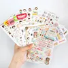 Gift Wrap 6 Sheets/Set PET Children Stickers Toys Cute Cartoon Pattern Korean Style DIY Scrapbook Accessories Diary Decoration