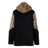 Jaquetas femininas para mulheres casacos de inverno costura de leopardo