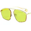 Modern Sunglasses Unisex Retro Sun Glasses Anti-UV Spectacles Personlaity Single Beam Eyeglasses Alloy Frame Ornamental