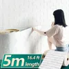 Stickers muraux 5m de Long Home Decor 3D Autocollant Imitation Brique Chambre Étanche Auto-adhésif DIY papier Pour Salon TV Toile de Fond 230221