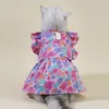 猫の衣装綿のかわいいペットの服ドレス色印刷甘い犬の猫小さな服の備品スカート