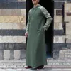 Roupas étnicas dubai abaya masculino islâmico de inverno árabe muçulmano Arábia Saudita Robe Tradicional Kaftan Hoodie LSMN011