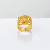 Cluster Rings Golden Dragon Ring Retro Fashion Style Plating Gold Men