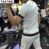 Мужские футболки Мужская футболка для вышивки для вышивки Slim Fit Fashion 2021 Лето Новый красивый высококачественный ватный материал мужской топ-одежда Z0221