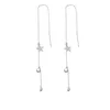 Dangle Earrings Fine Pure Platinum 950 Drop For Women Star Moon Rolo Link Geometry Tassel Hook 1.9-2g Stamp Pt950