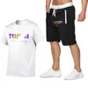 T-shirt da uomo 2022 New TRAPSTAR T-shirt da uomo Set di tute Harajuku Top Tee Divertente Hip Hop Color T Shirt Pantaloncini Casual Summer Sportswear Z0221