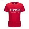 Mäns T-shirts 2023 New Cotton Sports Trapstar Short Sleeve T-shirt för män Kvinnor Style Tryckt för kläder Mäns kvinnors toppar Leisure Tee Z0221