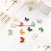 Charms 120 droppar oljefjäriltillbehör Diy Korean smycken legering Small Pendants Armband Drop Delivery 202 DHCPQ