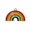 Charms 10Pcs/Pack Rainbow Enamel Jewelry Earring Bracelets Diy Pendant Making Golden Base 32 21Mmcharms Drop Delivery 202 Dhbni