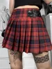 Kjolar y2k punk stil hajujuku kjol rutan tryck e tjej kvinnor sommar mini kvinnlig gotisk lolita sexig streetwear alt kläder