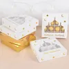 Embalagem para presente 5 unidades Ramadan Mubarak Candy Cake Box Bag Chocolate Gift Packaging Favores EID Mubarak Decorations Islam Muslim Party Supplies 230221