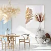 Dekorativa blommor -60 stycken torkade pampas gräsdekorationer - naturliga blommor buketter för boho dekor hem blommor arrangemang