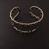 Bracelets manchette plaqués or avec lettres pour femme, bijoux de Couple, fourniture Vintage