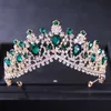 Tiaras Barroco Cristal Drop Crowns e Tiaras Vintage Rhinestone Tiara Crown for Women Bride Wedding Hair Acessórios Jóias Z0220