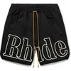 Summer Mens Shorts Rhude Short Designer Sports Casual Loose Large Point Basketball Pants Womens Men