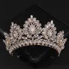 Tiaras luksusowy moda złota srebrna kryształowe korony dla kobiet panna młoda królowa perły tiaras diadematy ślubne hair akcesoria Z0220