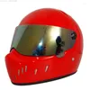 Casques de moto Casque japonais Moto Full Face Vintage Accessoires en fibre de verre Locomotive Voiture électrique Scooter Sécurité