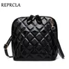 Evening Bags REPRCLA Plaid Women High Quality Shoulder Patent Leather Messenger Casual Shell Crossbody 230220