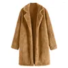 Women's Jackets ZAFUL Fluffy Fleece Open Front Teddy Coat Women Long Solid Jacket Winter Autumn Faux Shearling Outwear