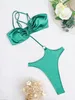 Women Push Up Swimwear High Cut Out Monokini Backless Beachwear Sexy Thong Bathing Suit String Bandage One Piece Swimsuit