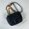 Borsa a mezza catena Trapuntata V Mini Toe Bag Borse da donna firmate Borsa a tracolla a tracolla Borsa a tracolla con patta da donna Vera pelle Lettera classica Portafogli di lusso 739682