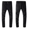 Uomini causali jeans New Fashion Mens Stylist Black Blue Skinny strappato Elastico Slimt Hip Hop Pants 28-40 Top Quality274e