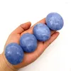 Estatuetas decorativas gota 1pc azul natural de cyanite de palmeira mineral mineral de reiki cálculos de cristal cálculos de cristal cálculos e cristais