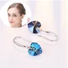 Boucles d'oreilles pendantes bijoux goutte océan bleu coeur crochet cadeau d'anniversaire femme
