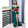 Party Dresses 2023 African Bridesmaid Sleeveless Floor Length Sweep Train Side Slit Silk Satin Pleated Wedding Bridemaid Gown 230221