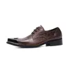 Christia Bella Włoski biznesmeni Buess Oxford Buty metalowe buty Brown Brown Seth Derby Shoes Lace Up Footwear