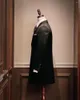 Herenpakken zwarte wollen mannen jas een stuk blazer overjas lange met een paar borsten warme bruiloft formeel werk slijtage feest causaal op maat
