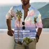 Freizeithemden für Herren Sommer Herren Tropische Hawaii-Hemden 3D-gedruckte Harajuku-Kurzarmbluse Übergroße Tops T-Shirt Homme Y2k Camiseta Hombre 230220