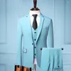 Herrdräkter 2023 Spring och Autumn Men's Casual Business Boutique Suit Blazers Coat Jacket Mens Performance Blue