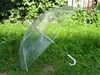 Oben klarer transparenter Regenschirm durchsichtiger modischer Star-Regenschirm mit langem Griff Strandhochzeit anmutig bunt transparent heiß