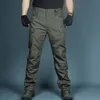 Pantaloni da uomo 2023 Uomini Tattici Casual Cargo Esercito Stile Militare Pantaloni da allenamento impermeabili Maschili Pantaloni da lavoro durevoli 230221